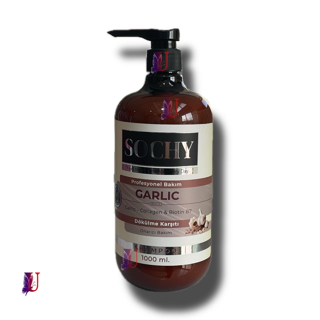 شامپو سوچی SOCHY بدون نمک حاوی سیر تقویت کننده و ضد ریزش 1000 میل